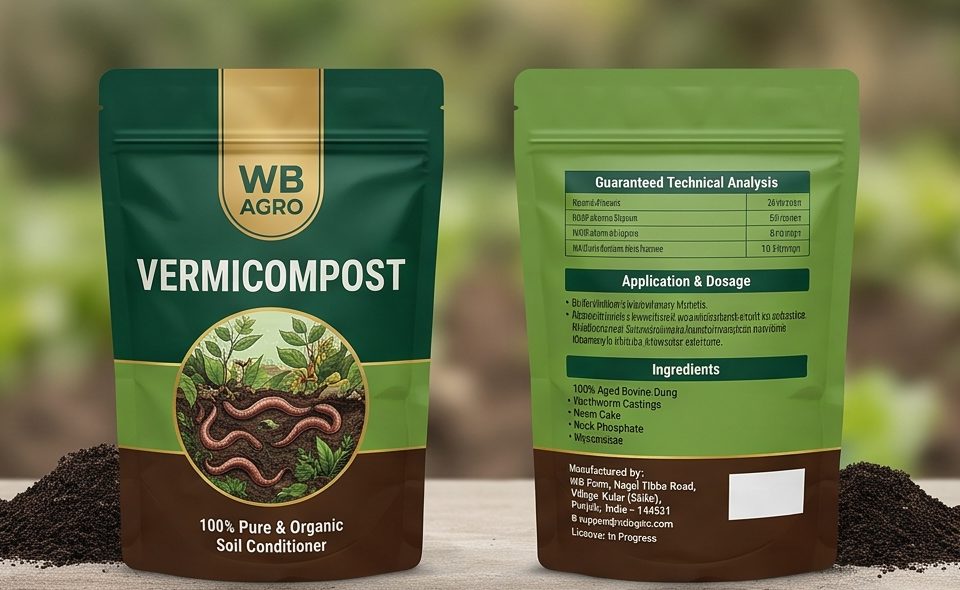 WB Agro Vermicompost 1 kg Stand-up zipper pouch
