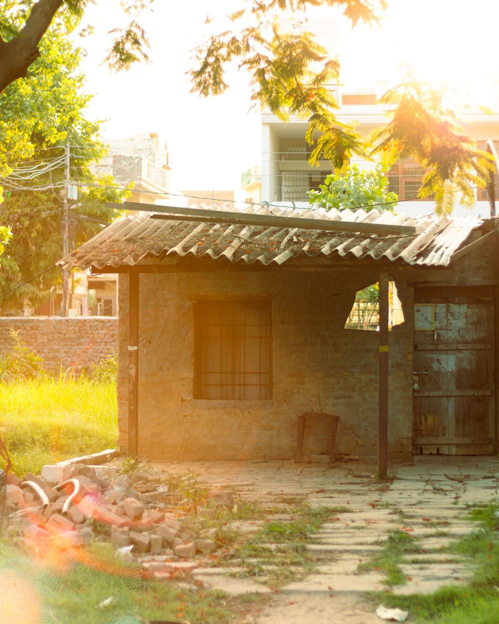 A sunlit village home in rural Punjab